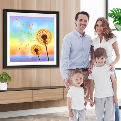 Fantastische gelbe Pusteblumen Diamond Painting