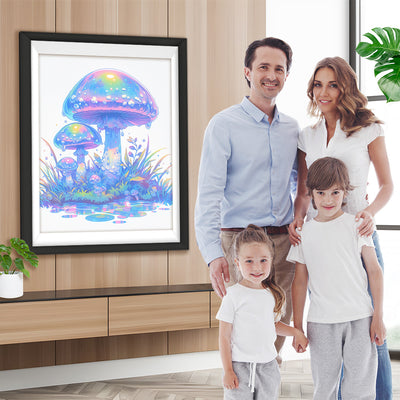 Fantastische lila Champignons Diamond Painting