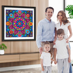 Farbige Blumen Mandala Diamond Painting