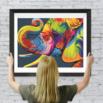 Farbiger Cartoon-Elefant Diamond Painting