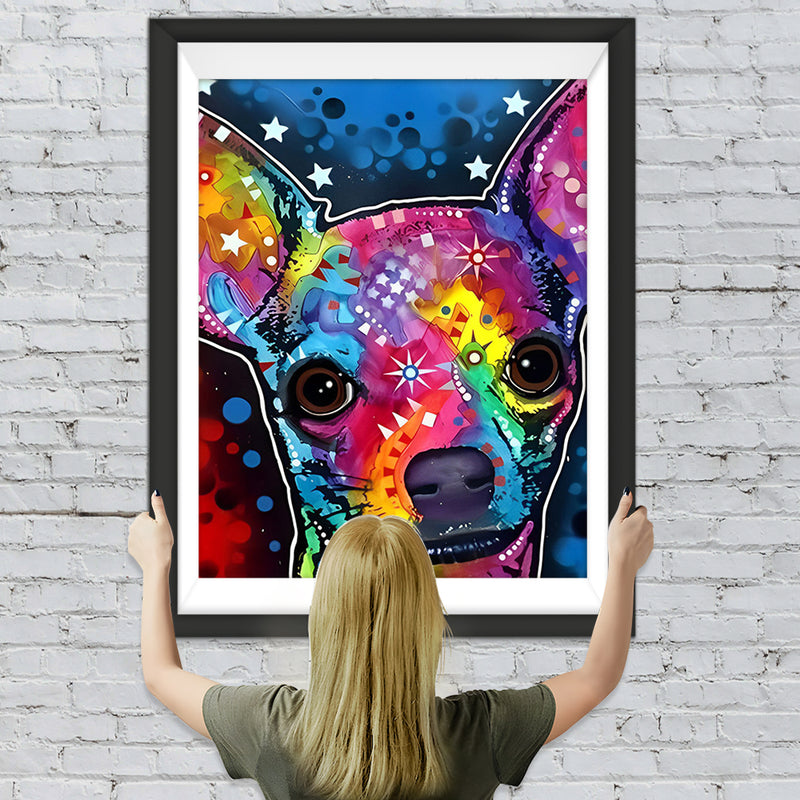 Farbiger Chihuahua-Hund Diamond Painting