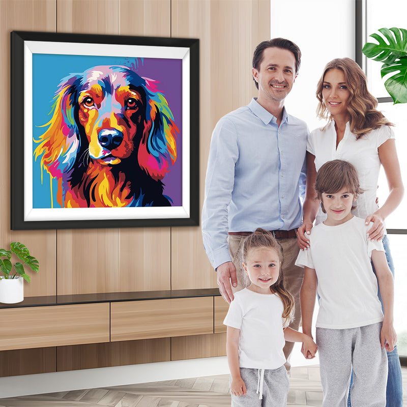 Farbiger Dachshund Diamond Painting