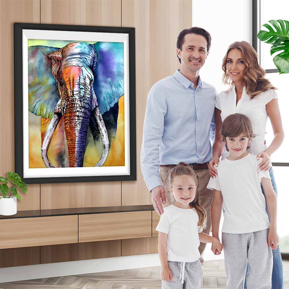 Farbiger Elefant Diamond Painting