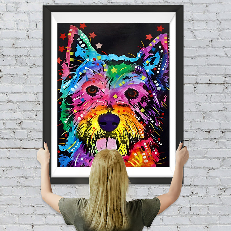 Farbiger Yorkshire Terrier Diamond Painting