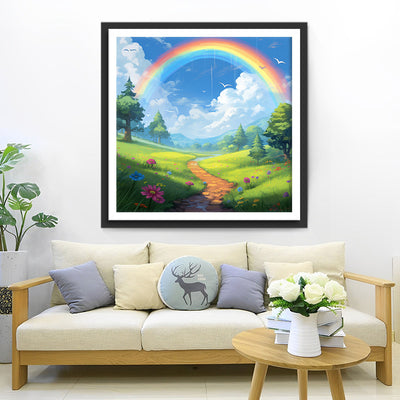 Felder unter dem Regenbogen Diamond Painting