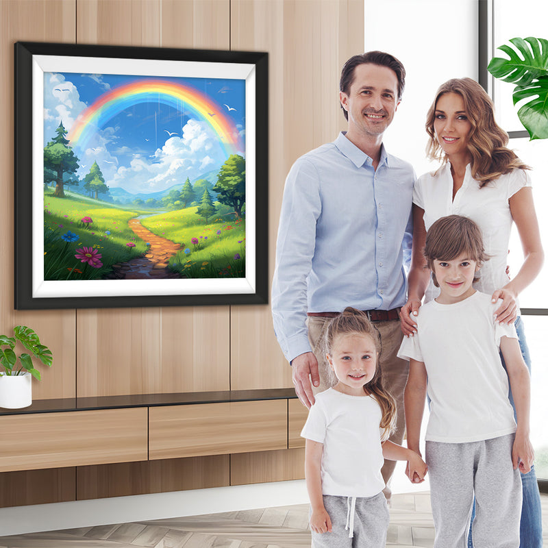 Felder unter dem Regenbogen Diamond Painting