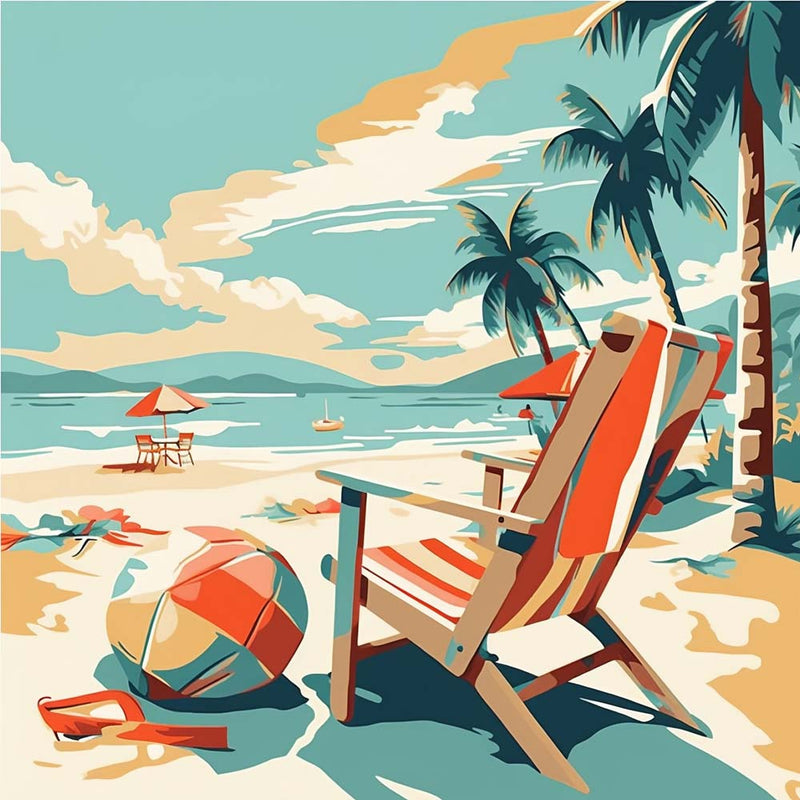Feriensessel am Meer Diamond Painting
