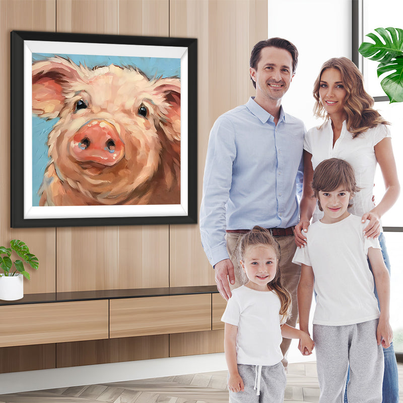 Fettes Schwein Diamond Painting