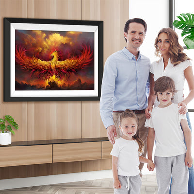 Feuer-Phönix und Wolken Diamond Painting