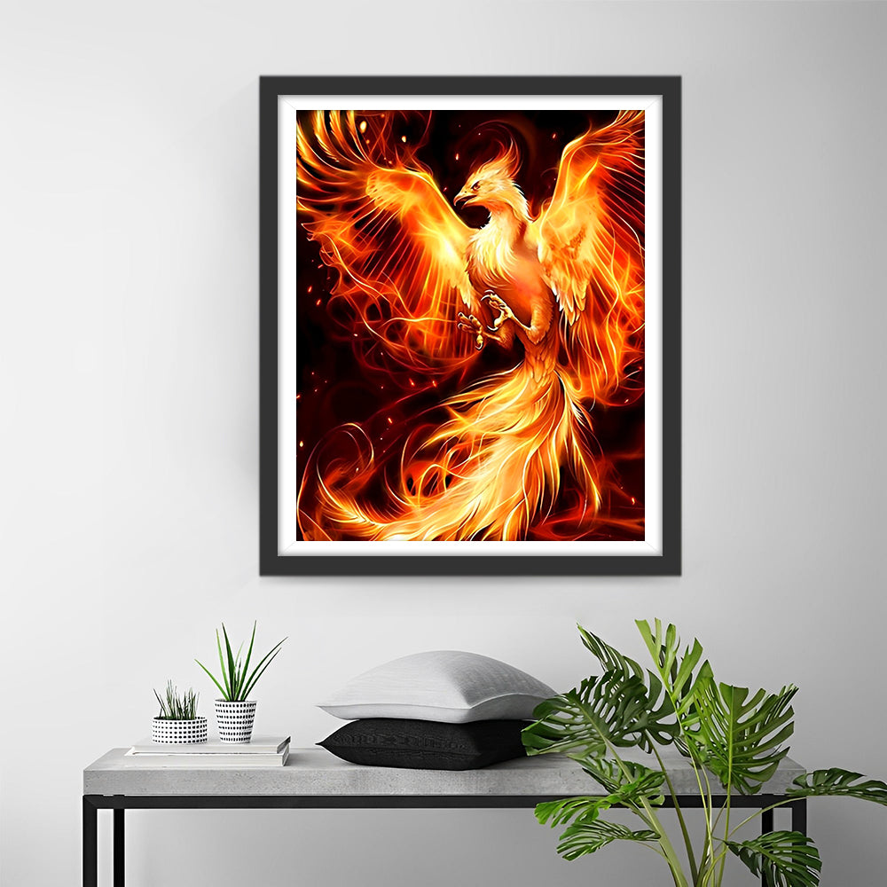 Feuerphönix im Dunkeln Diamond Painting