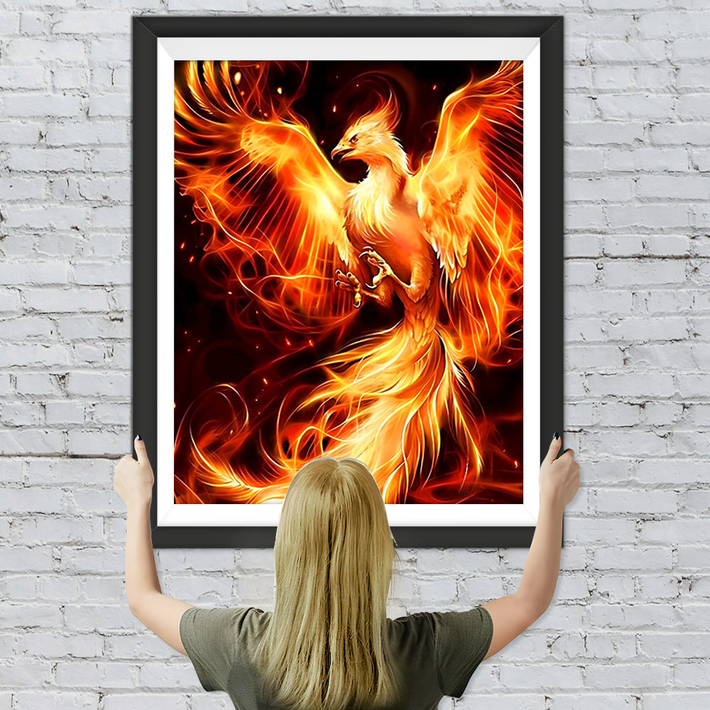 Feuerphönix im Dunkeln Diamond Painting