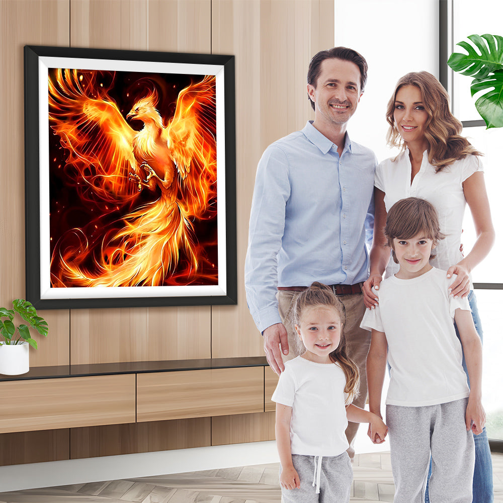 Feuerphönix im Dunkeln Diamond Painting