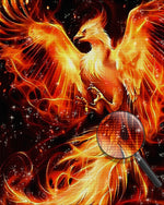 Feuerphönix im Dunkeln Diamond Painting