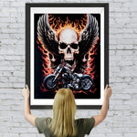 Feuerschädel Motorrad Diamond Painting