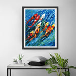 Fische in blauem Wasser Diamond Painting