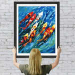 Fische in blauem Wasser Diamond Painting