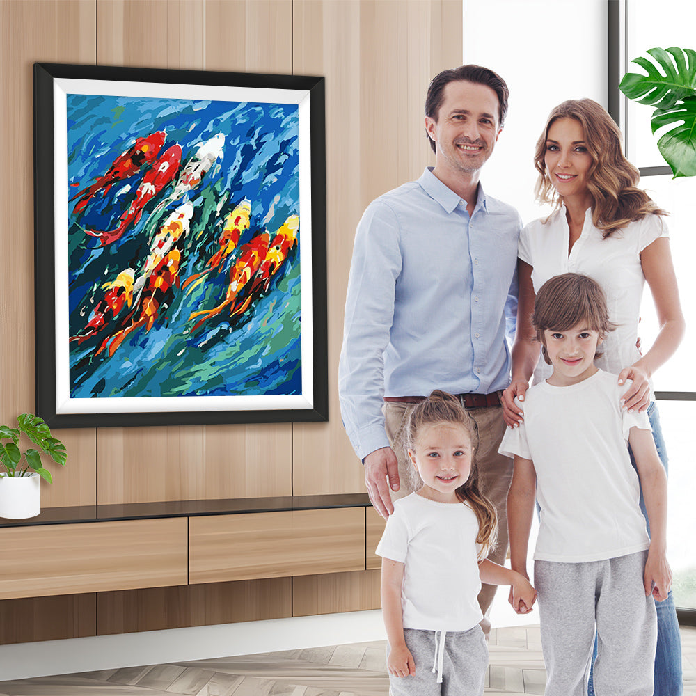 Fische in blauem Wasser Diamond Painting