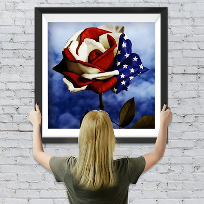 Flagge-Rose Diamond Painting