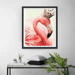 Flamingo mit Krone Diamond Painting