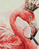 Flamingo mit Krone Diamond Painting
