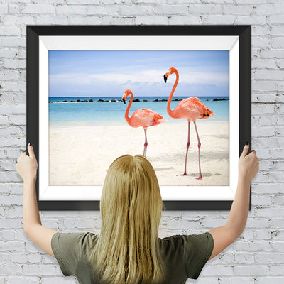 Flamingos am Strand Diamond Painting