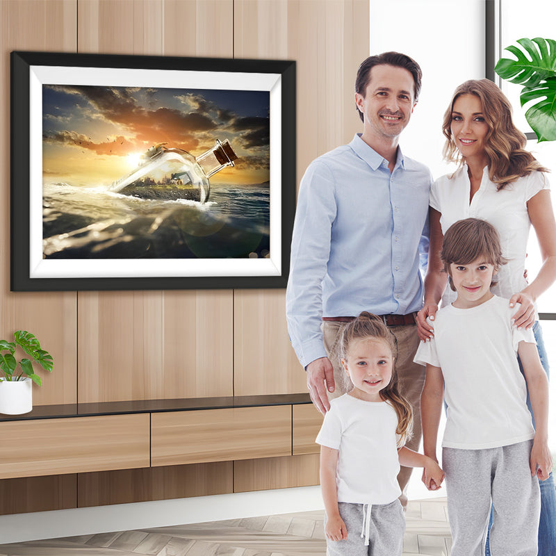 Flaschenpost Meer Diamond Painting