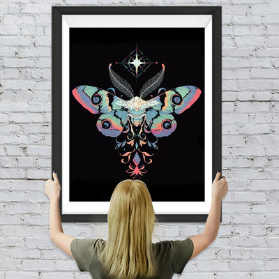 Fliegende Motte und ein Stern Diamond Painting