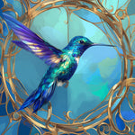 Fliegender Blauer Vogel Diamond Painting