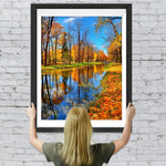 Fluss im Ahornwald Diamond Painting