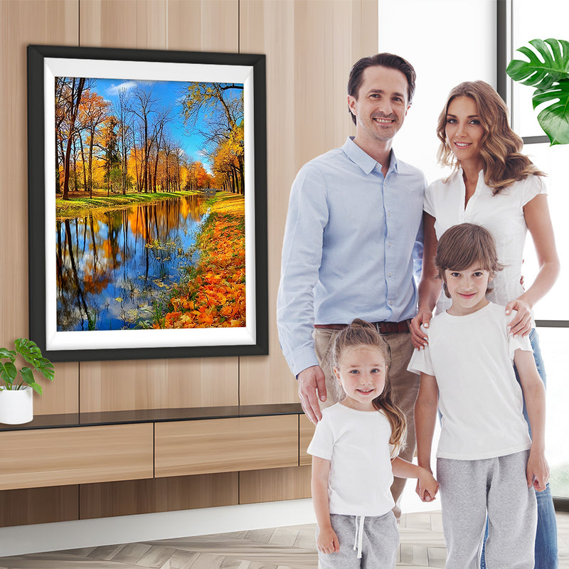 Fluss im Ahornwald Diamond Painting