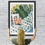 Frau im tropischen Urlaub Diamond Painting