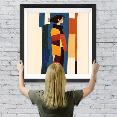 Frau mit Kopftuch Diamond Painting