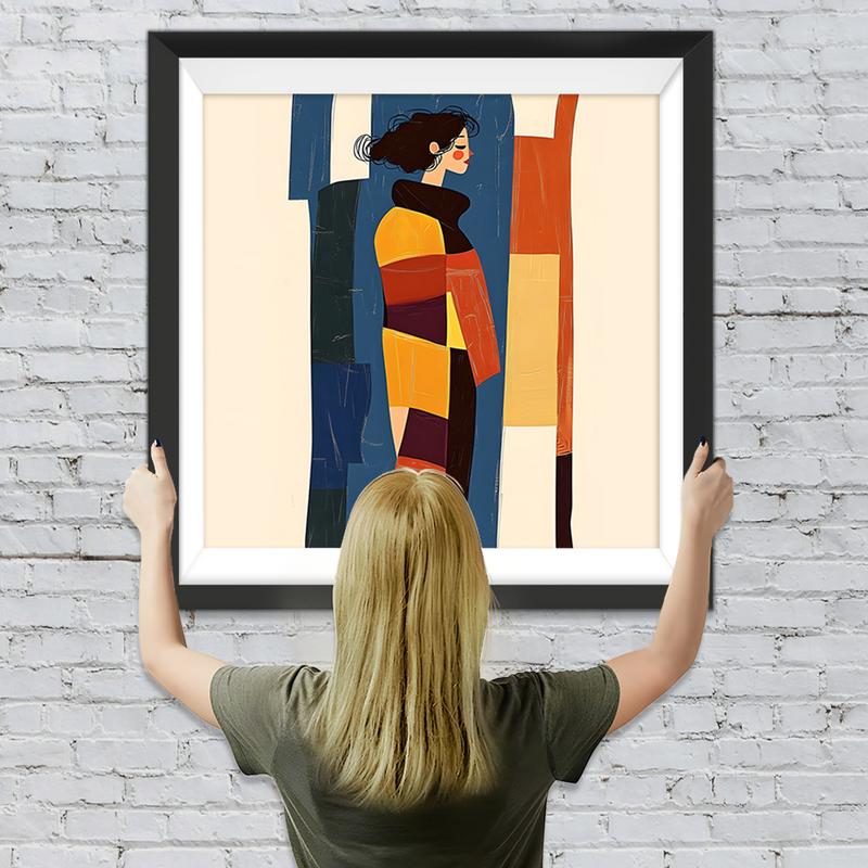 Frau mit Kopftuch Diamond Painting