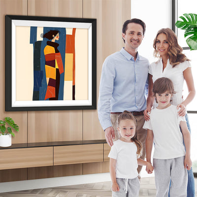 Frau mit Kopftuch Diamond Painting