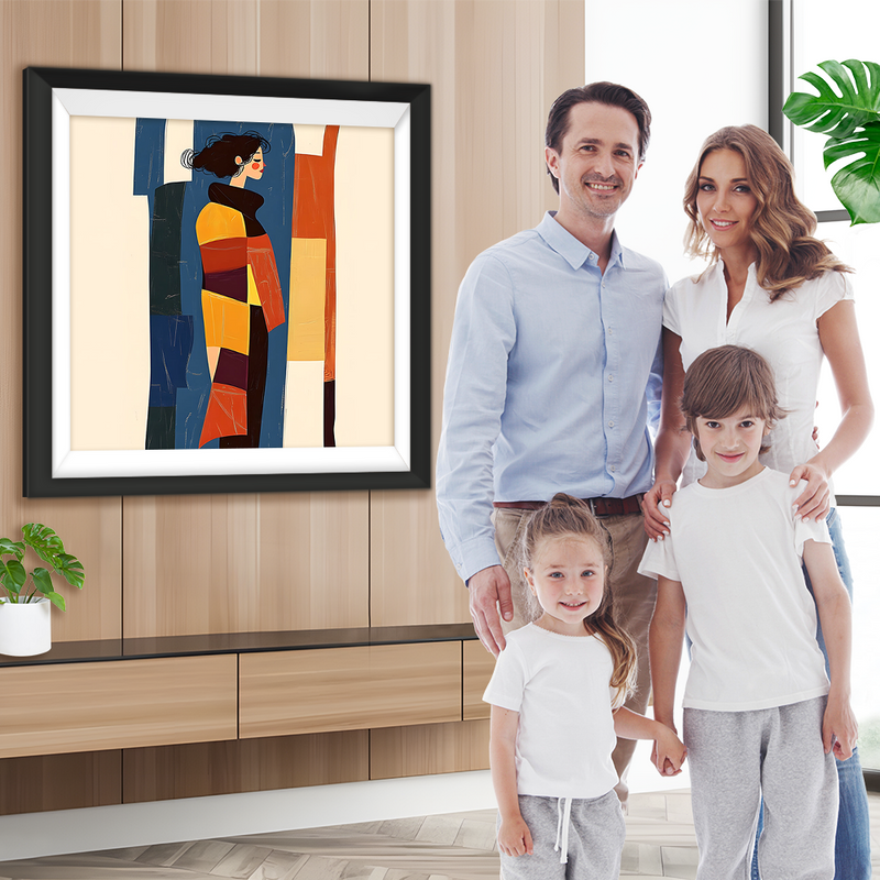Frau mit Kopftuch Diamond Painting
