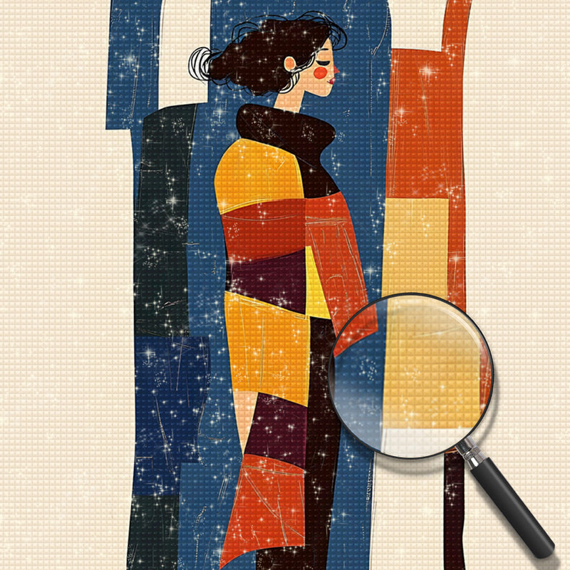Frau mit Kopftuch Diamond Painting