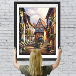 Friedliche europäische Stadt Diamond Painting