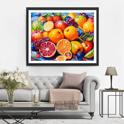 Frische Früchte mit Wassertropfen Diamond Painting