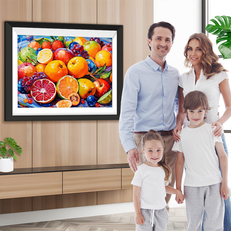 Frische Früchte mit Wassertropfen Diamond Painting