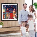 Fröhliche Weihnachten Cartoon-Charaktere Diamond Painting