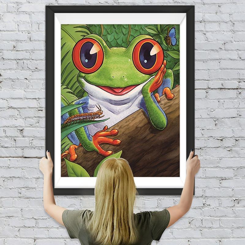 Frosch im tropischen Regenwald Diamond Painting