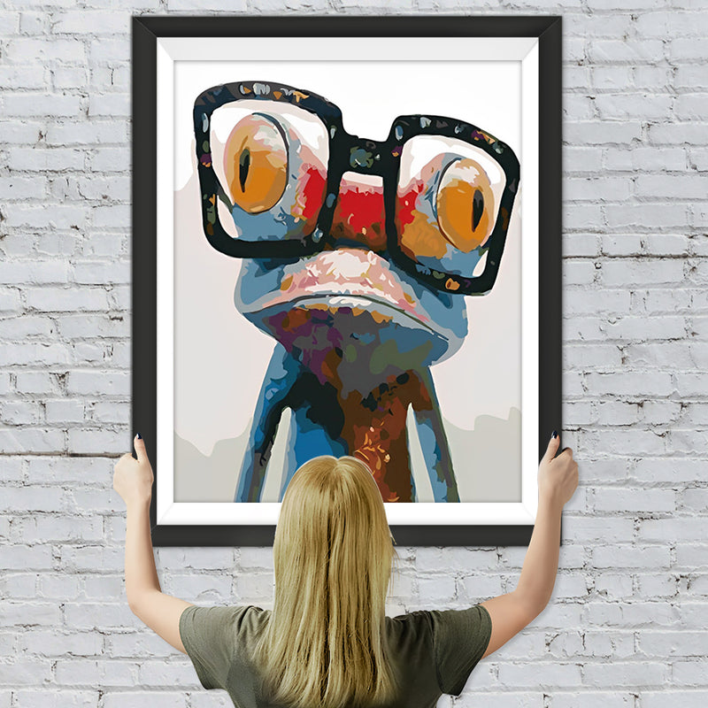 Frosch mit Brille Diamond Painting