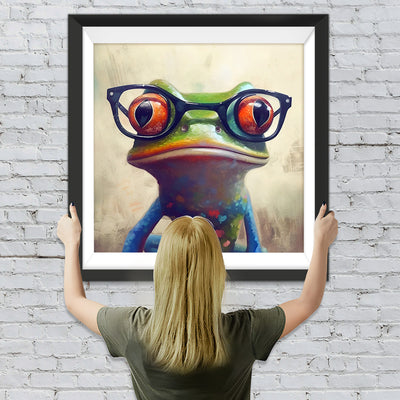 Frosch mit Brille Diamond Painting
