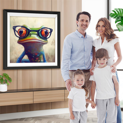 Frosch mit Brille Diamond Painting