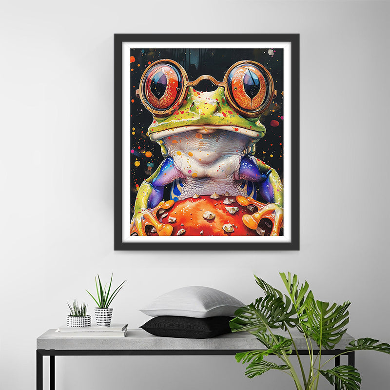 Frosch mit großen roten Augen Diamond Painting