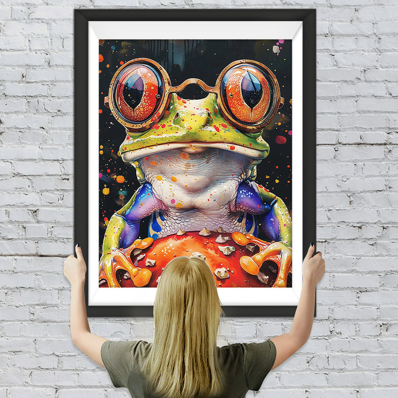 Frosch mit großen roten Augen Diamond Painting