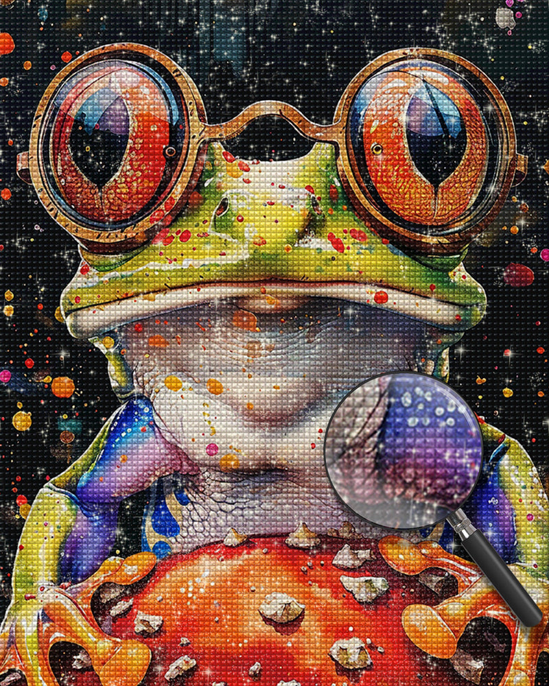 Frosch mit großen roten Augen Diamond Painting