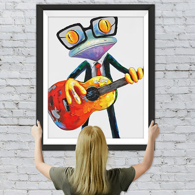 Frosch spielt Guita Diamond Painting