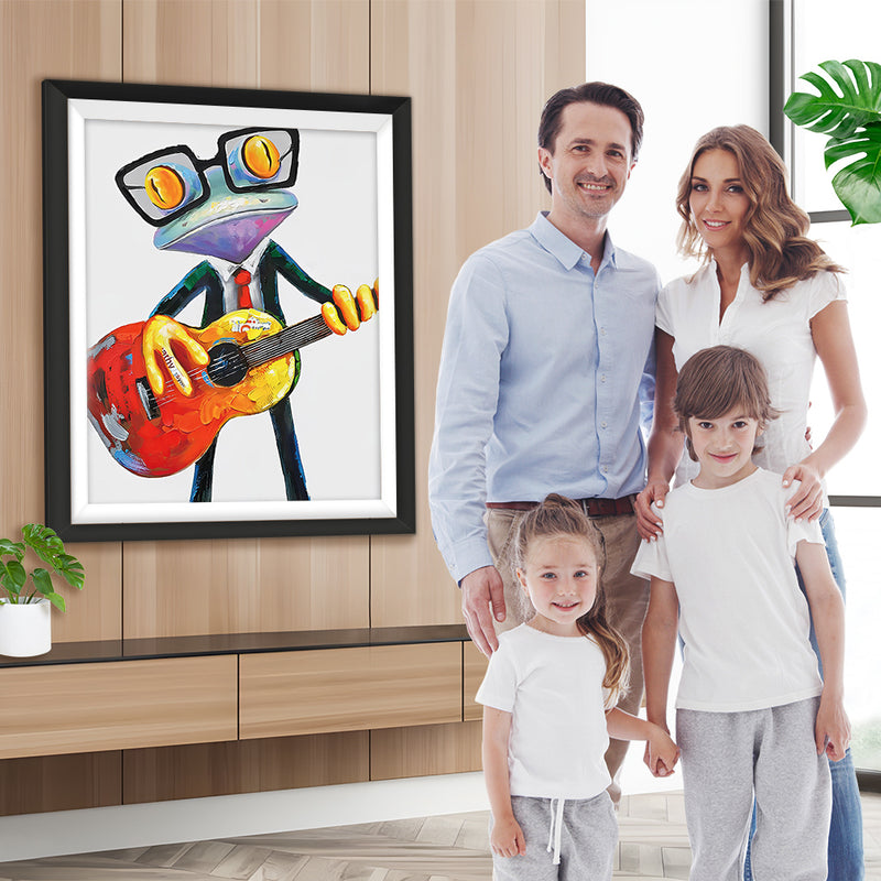 Frosch spielt Guita Diamond Painting