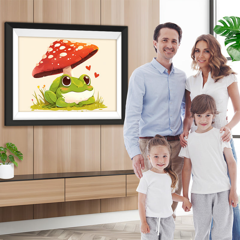 Frosch und Pilz Diamond Painting